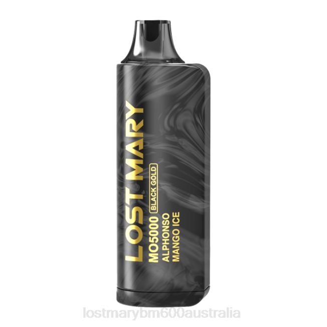 Lost Mary Bm600 Australia L64B92 LOST MARY MO5000 Black Gold Edition Alphonso Mango Ice