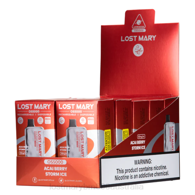 Lost Mary Vape Australia L64B1 LOST MARY OS5000 Luster Acai Berry Storm Ice