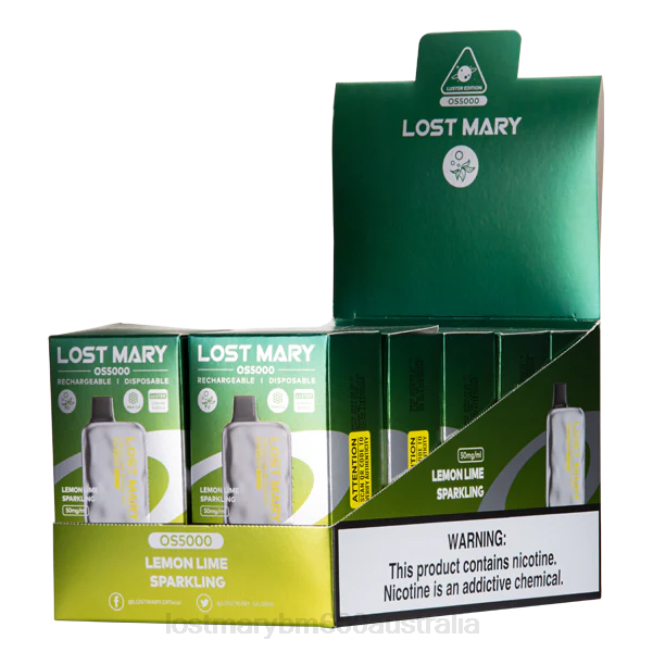 Lost Mary Vape Australia L64B41 LOST MARY OS5000 Luster Lemon Lime Sparkling