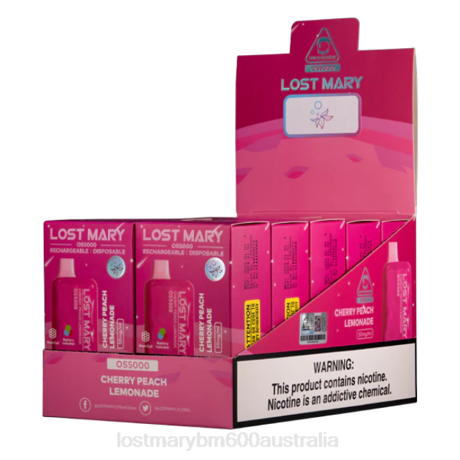 Lost Mary Vape Near Me L64B24 LOST MARY OS5000 Cherry Peach Lemonade