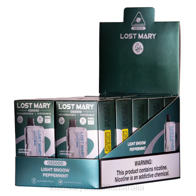 Lost Mary Vape Near Me L64B44 LOST MARY OS5000 Luster Light Snoow Peppermint