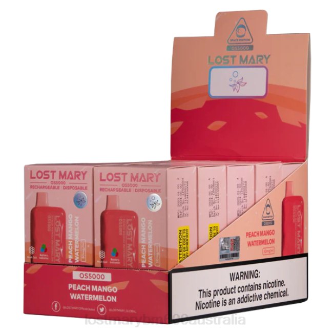 Lost Mary Vape Near Me L64B54 LOST MARY OS5000 Peach Mango Watermelon