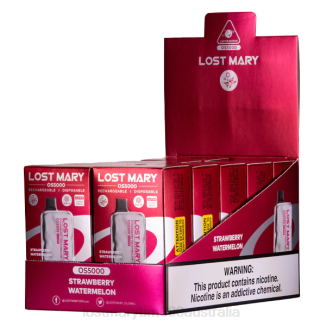Lost Mary Vape Sydney L64B73 LOST MARY OS5000 Luster Strawberry Watermelon