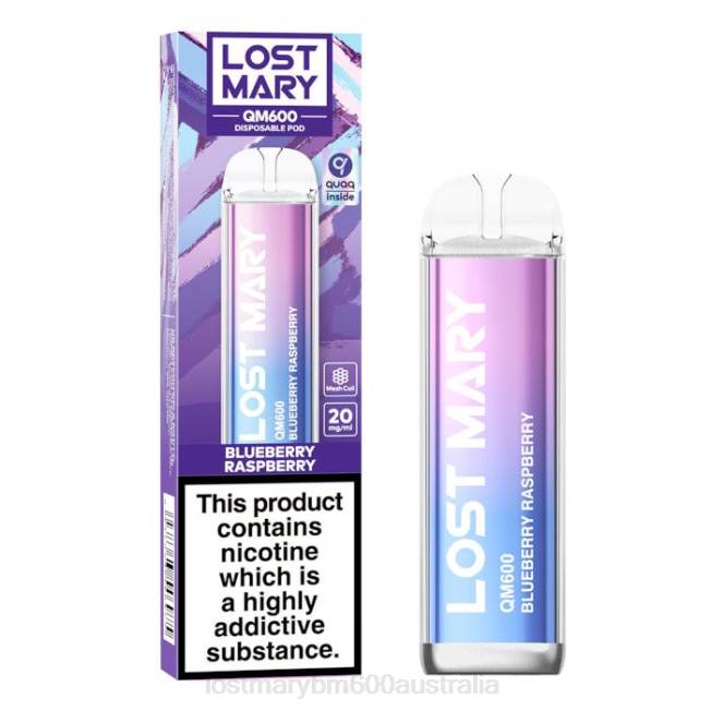 Lost Mary Flavours Ranked L64B158 LOST MARY QM600 Disposable Vape Blueberry Raspberry